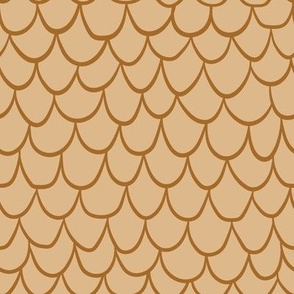 Fishy Scales-Hand Drawn Scallop-Glorious Oak-Harvester Gold-Fantastic M.Fox Palette