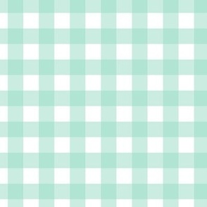 Gingham Plaid Aquamarine Green