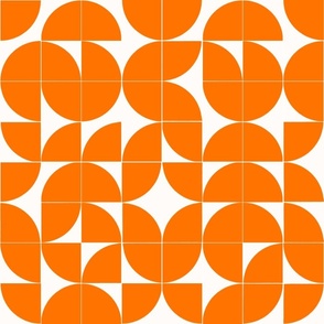 geometric retro orange simple print