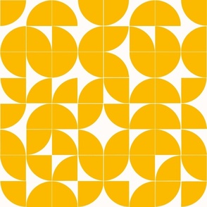 geometric mango yellow simple print