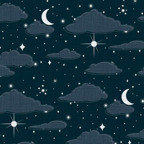 Cloudy Night - Dark Blue - Small