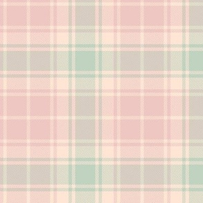 Faded Pink and Green Plaid