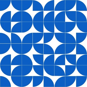 geometric blue simple paint pattern