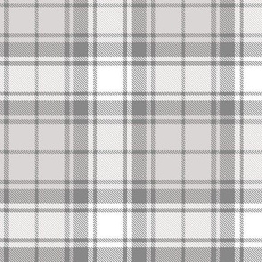 Two Shades of Grey and White Plaid