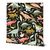 Cheery Dinos- Colorful Dinosaurs- Nursery Kids- Large Scale