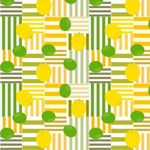 stripe blocks - green yellow lime - medium