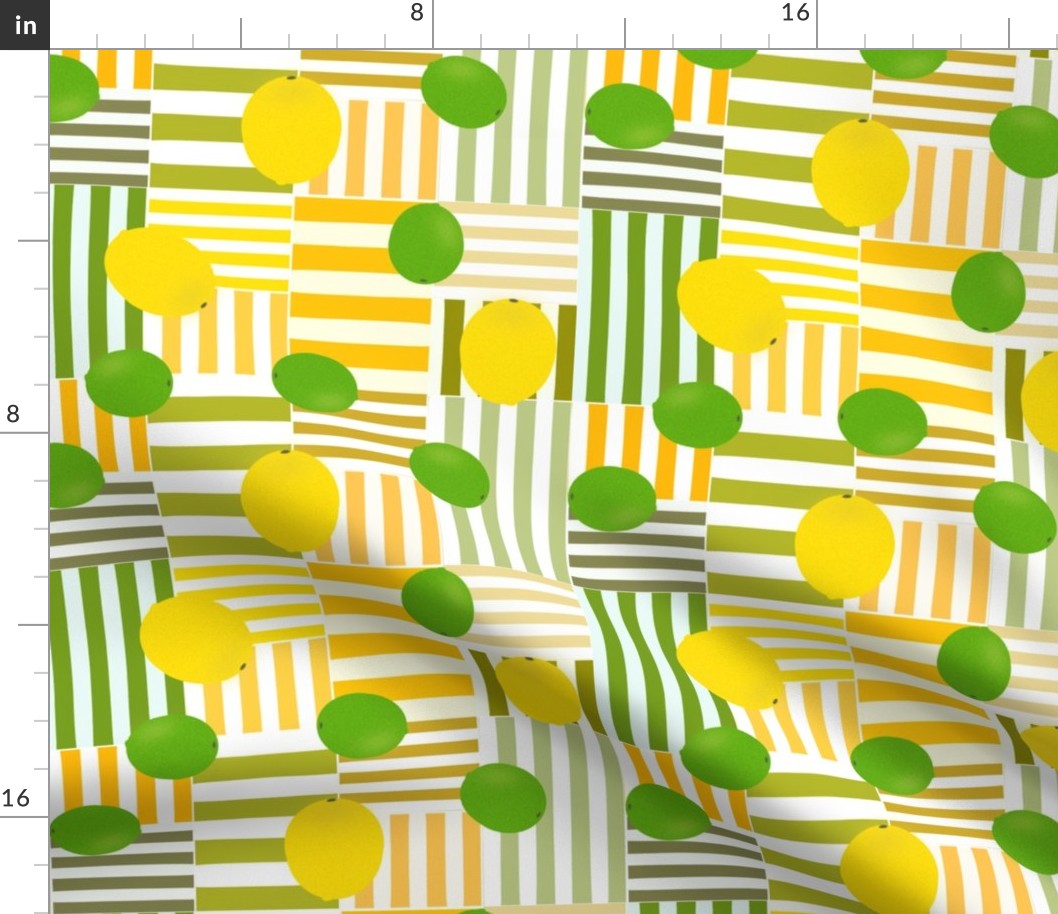 stripe blocks - green yellow lime - medium