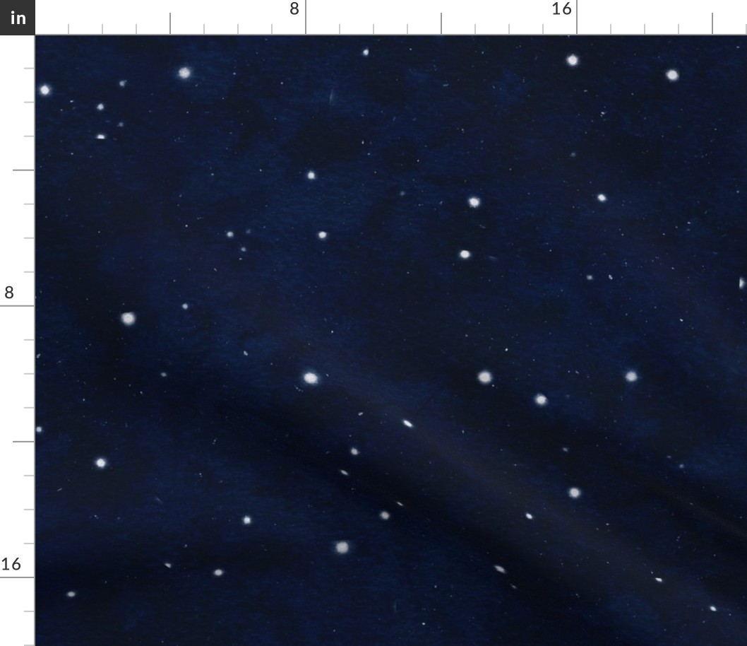 indigo sky above - star gazing at night Fabric