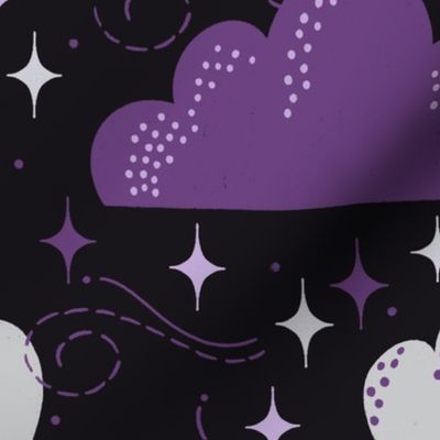 dream clouds in purple