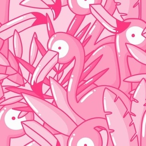 monochromatic flamingos - small scale