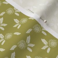 Chartreuse with flowers_Vintage