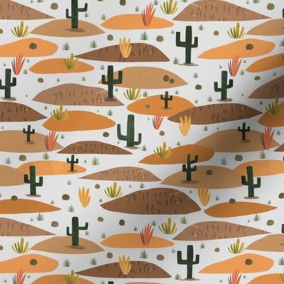 Wild West - Saguaro cactus plains white S