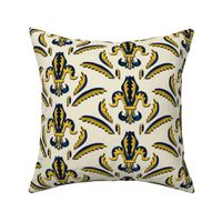 Fleur de Lis in Blue and Gold