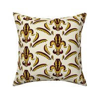 Fleur de Lis in Red and Gold
