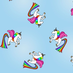 Unicorn with rainbow tail oversize