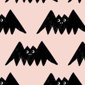 Spooky Cute Halloween Bat Design in Pink // Large