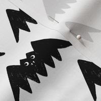 Spooky Cute Halloween Bat Design in White // Small