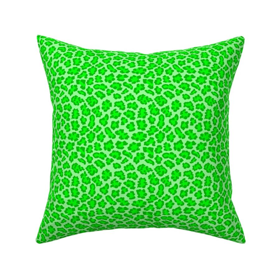 Small Bright Green Leopard Print Tonal