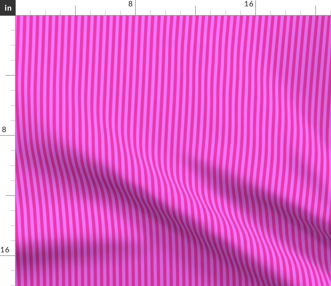 Small Hot Pink Stripes Tone on Tone