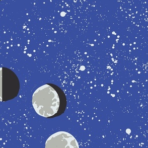Moon Phases in a Starry Sky in Large Scale
