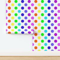 Small Bright Rainbow Polka Dot