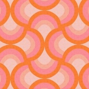 Groovy pink and orange geo - 4.5”