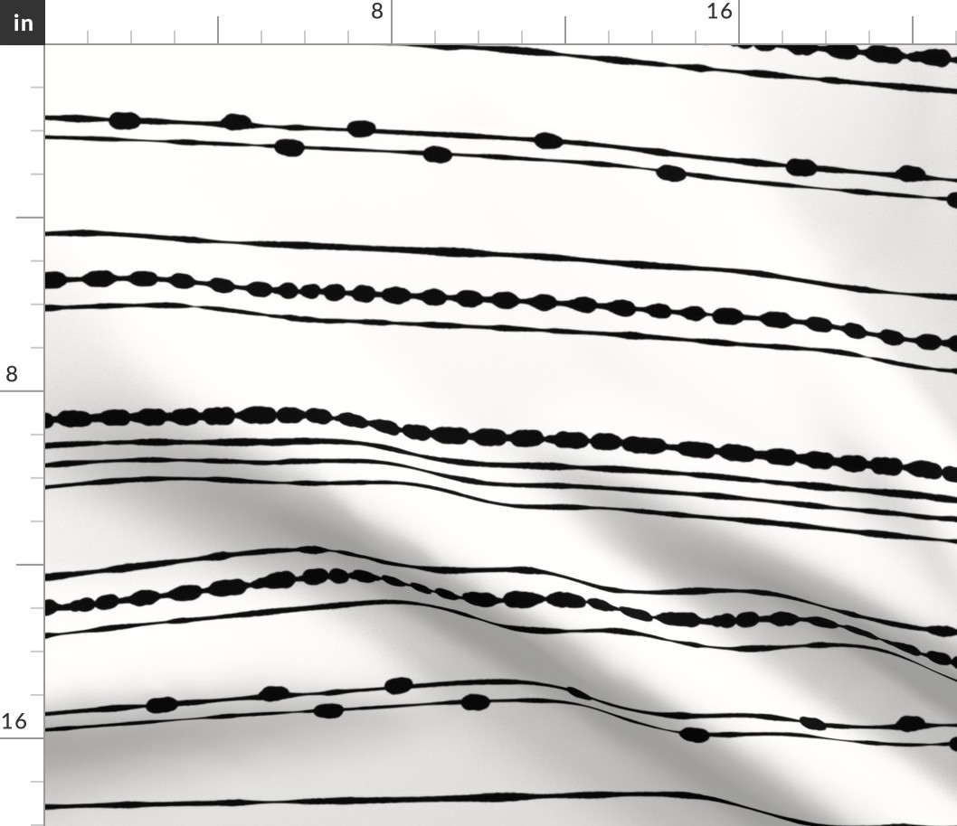 Modern minimum black line art pattern-small scale