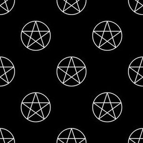 Black and White Pentacle Pattern