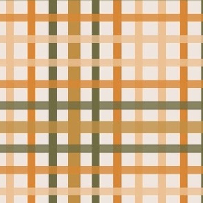 Autumn Fall Plaid Pink, green, brown, orange