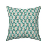 Nautical Rope Net - Coastal Chic Color Collaboration (Sea Green on White)
