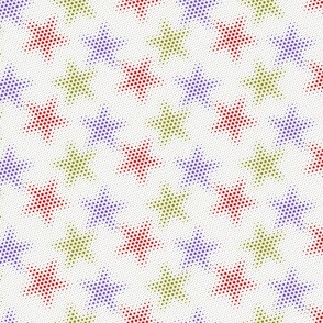Starry Dotgrid - Red Green Blue Multi-colour Halftone