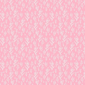 Seaside Tropical Coral on pink background