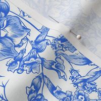 Chinoiserie Blue and White Peonies