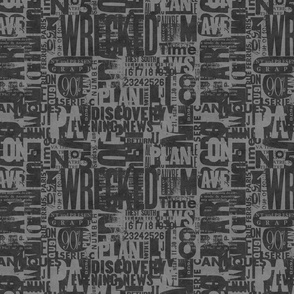 Urban Style Grunge Typography With Letters And Numbers  Neutral Grey Smaller Scale