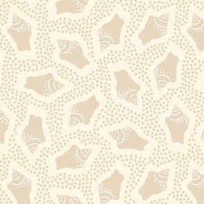 Conch shells with dots coastal sand nude beach small