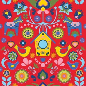 Swedish Folk Art Garen - Colourway #2