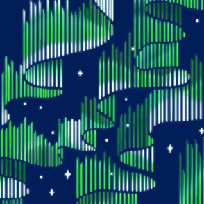  Linework Northern Lights - Green - Large Scale 