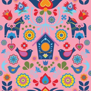 Swedish Folk Art Garden - Colourway #6