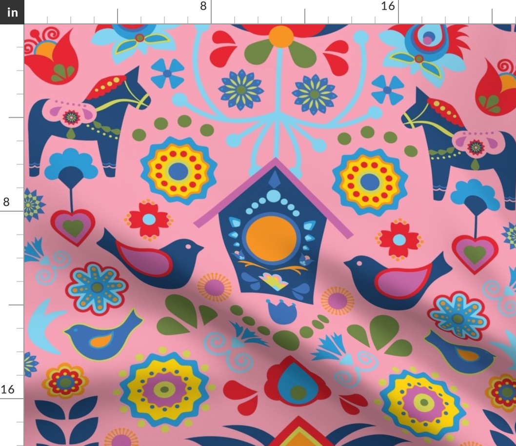 Swedish Folk Art Garden - Colourway #6