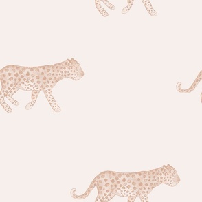 large Watercolor leopard in pink