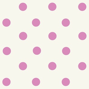 Traditional Polka Dots Fuchsia Pink Dots on Ivory 