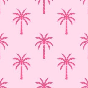 Tropical Palm Trees Pink HighRes Stock Photo  Getty Images