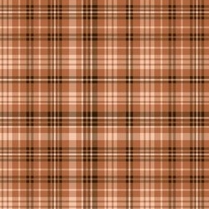 XSMALL Fall plaid fabric orange brown boho designs 4in