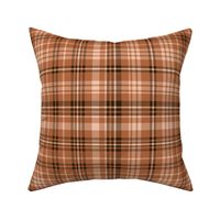 XLARGE Fall plaid fabric orange brown boho designs 12in