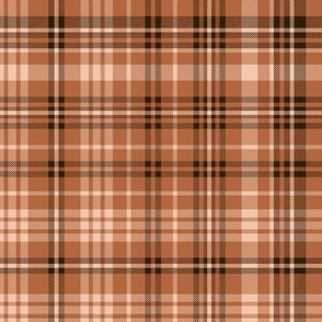 XLARGE Fall plaid fabric orange brown boho designs 12in