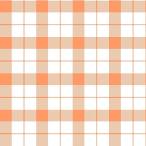 Orange and White Plaid