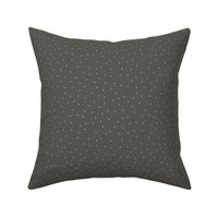 6x6 Polka Dots - Medium Scale Dots - White Polka Dots - Small Dots - Charcoal Gray Background