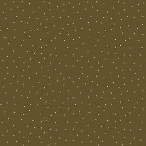 3x3 Polka Dots - Small Scale Dots - White Polka Dots - Small Dots - Forest Green Background