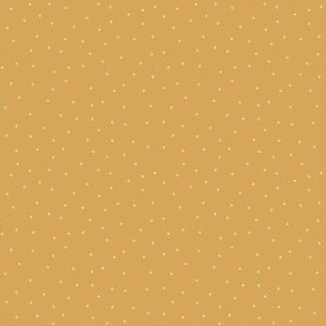 3x3 Polka Dots - Small Scale Dots - White Polka Dots - Small Dots - Mustard Yellow Background