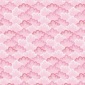 Dotted clouds/shades of pink/medium 